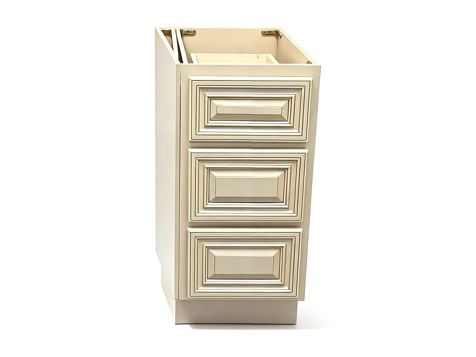 15" Antique White 3-Drawer Vanity Base
