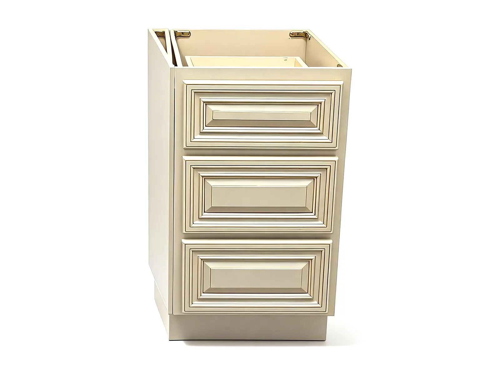 18" Antique White 3-Drawer Vanity Base