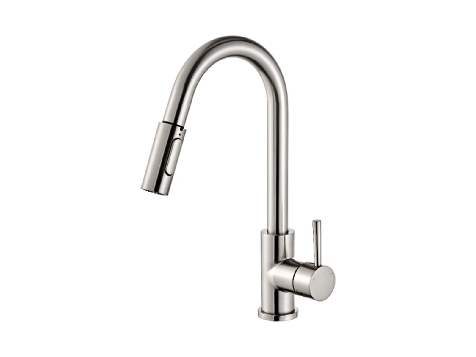 High-Arc Pull-Down Kitchen Faucet — Brushed Nickel