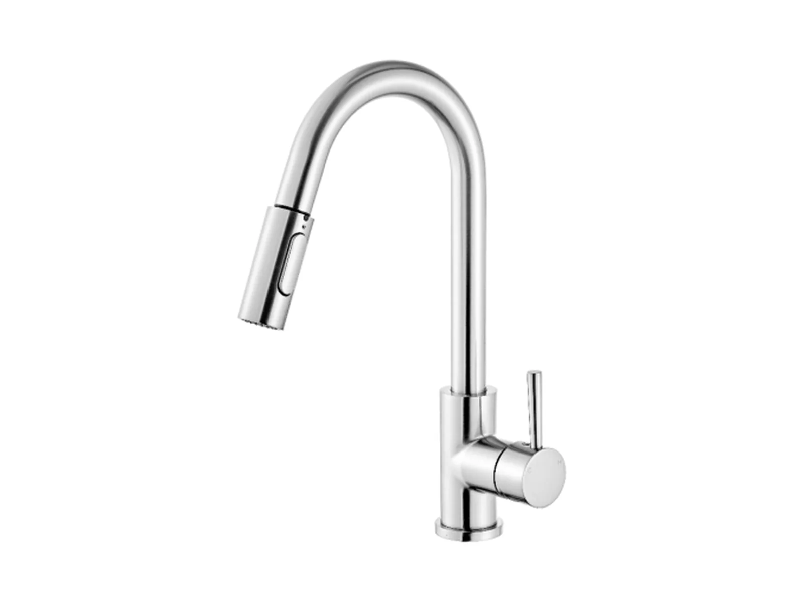 High-Arc Pull-Down Kitchen Faucet — Chrome